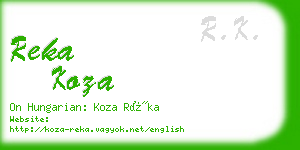 reka koza business card